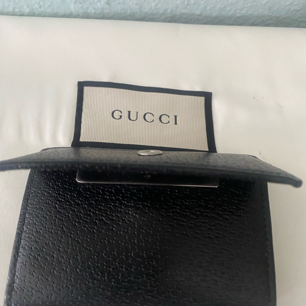 Authentic GUCCI 6 Key Ring Holder Case GG Canvas Leather Black Like New - Picture 8 of 15